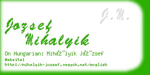 jozsef mihalyik business card